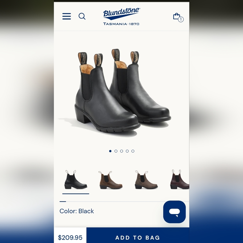Blundstone Women's Black Leather Boots
